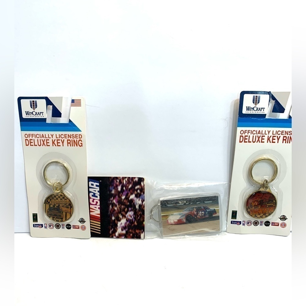 3 Vintage NASCAR Keychains NEW SEALED Kyle Petty Ernie Irvin Talladega Speedway